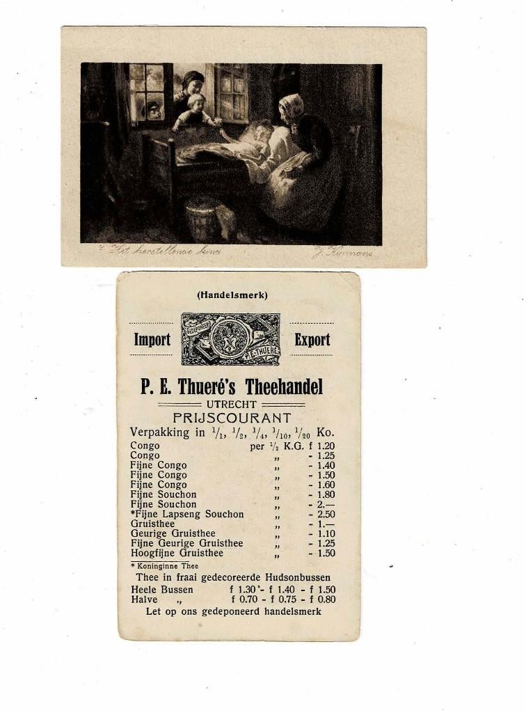 Oude chromo van "THUERE", Verzamelen, Verzenden, Zo goed als nieuw, Overige typen