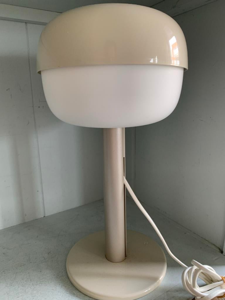 Vintage Mushroom Tafellamp Ikea- Crème/Wit, Ophalen of Verzenden, Gebruikt, Kunststof, 50 tot 75 cm