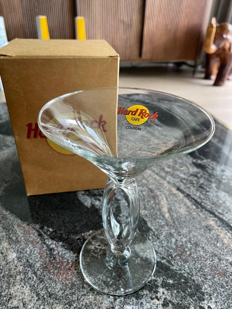 Cocktailglas  Hard Rock Cafe Cologne/ 7 shotglaasjes, Verzamelen, Ophalen of Verzenden, Zo goed als nieuw, Overige typen