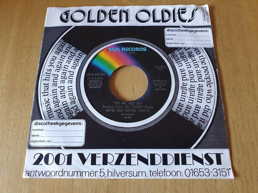 The Who - " See Me, Feel Me ", Ophalen of Verzenden, Zo goed als nieuw, Rock en Metal
