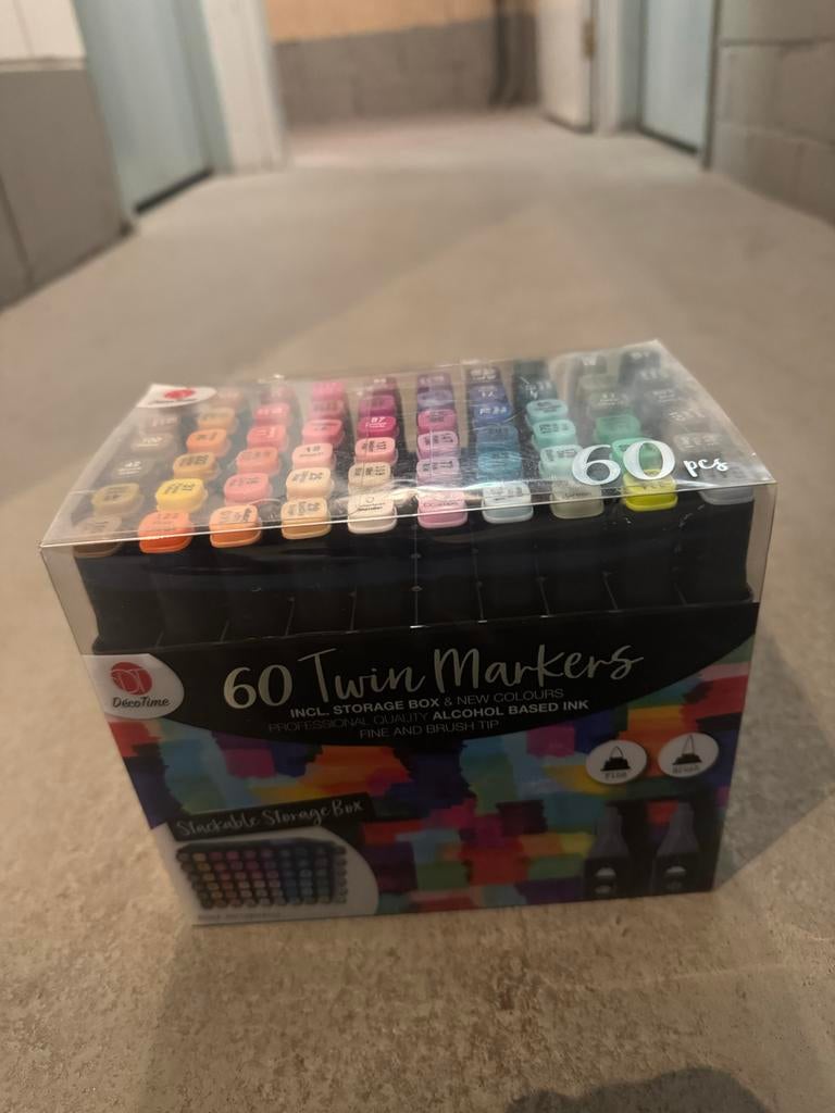 60 Twinmarkers Decotime - Nieuw en Ongeopend, Ophalen of Verzenden, Nieuw, Potlood of Stift