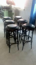 Barkruk hout 30 per stuk 6st, Ophalen, Met voetsteun, 60 tot 90 cm, Hout