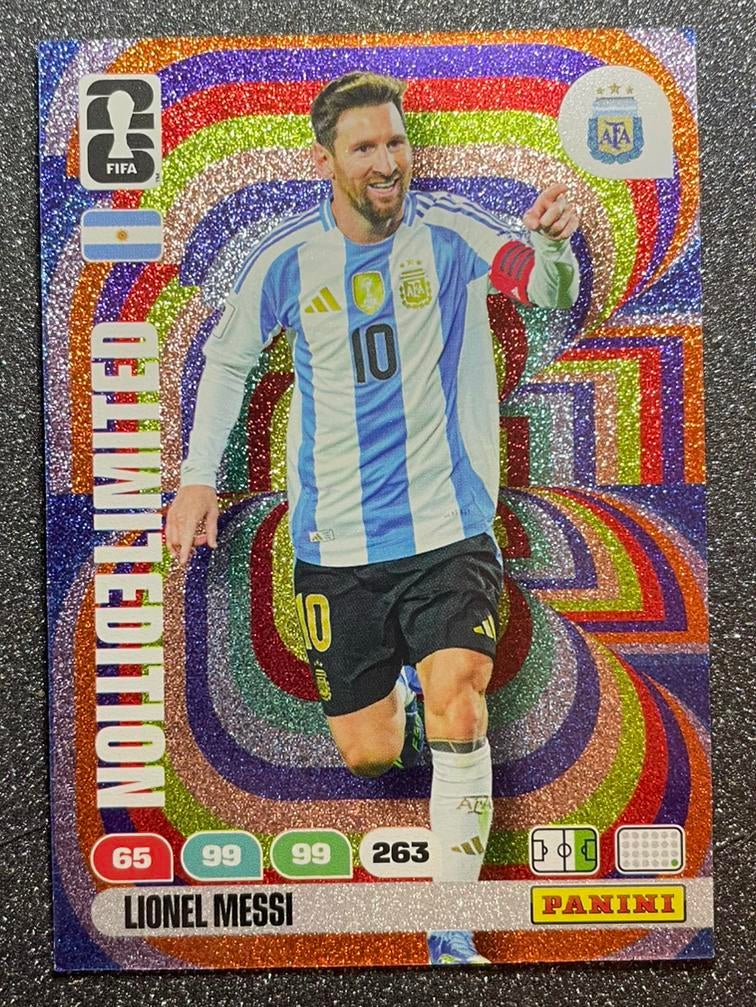 Panini Fifa WORLD CUP 2026 LIMITED EDITION MESSI ARGENTINA, Verzenden, Zo goed als nieuw, Plaatje