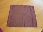 Bordeaux bruine katoenen vierkante kussensloop 38x38 cm, Huis en Inrichting, Woonaccessoires | Kussens, Ophalen of Verzenden, Overige kleuren