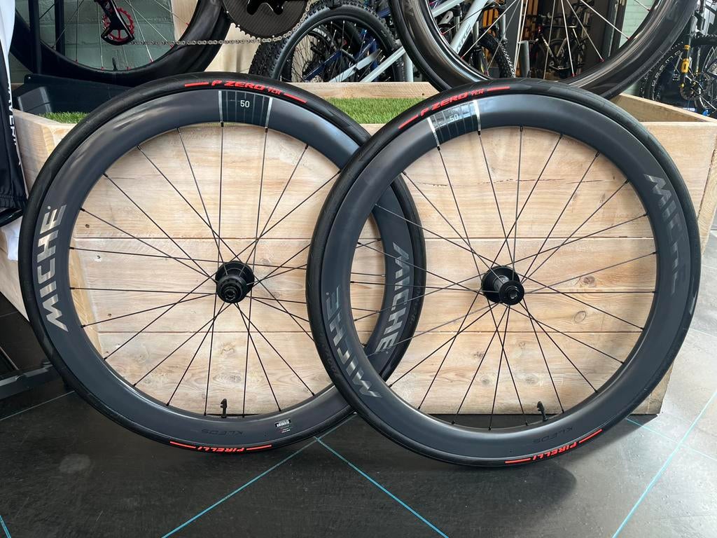 Miche Kleos RD 50 Carbon wielset , Ceramicspeed , Aero, Zo goed als nieuw, Racefiets, Carbon, Ophalen