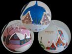 3 mooie glazen bollen met winters motief, Ophalen of Verzenden