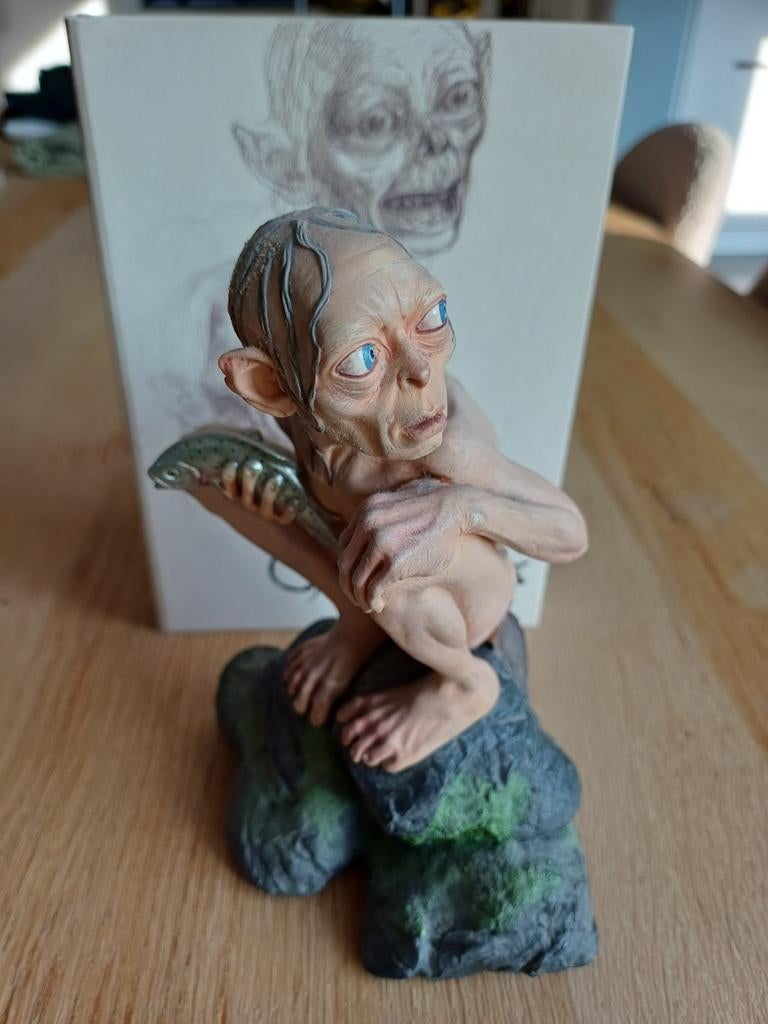 Lord of the rings gollum beeldje + dvd set, Vanaf 12 jaar, Ophalen of Verzenden, Zo goed als nieuw