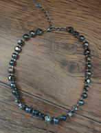 Donkere Molière ketting ingelegde kralen/stenen, Ophalen of Verzenden, Zo goed als nieuw