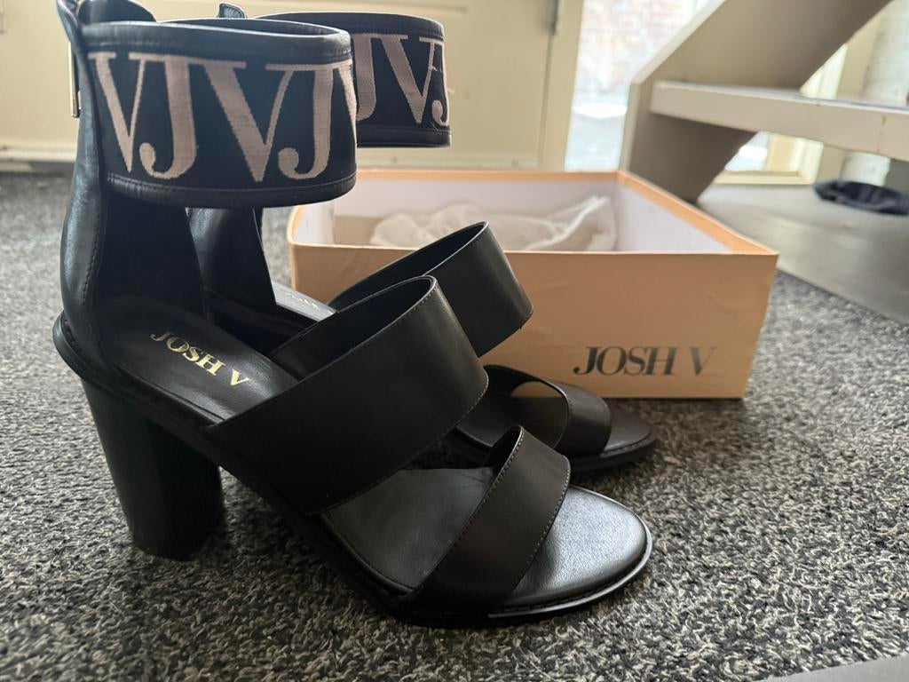 Josh V schoenen - Zwarte sandalen met hak, Zwart, Nieuw, Ophalen of Verzenden, Schoenen met hoge hakken