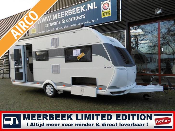 Hobby De Luxe 495 UL 4368,=KORTING MOVER+THULE, Caravans en Kamperen, Caravans, tot en met 4, 1000 - 1250 kg, Rondzit, Hobby, 2 aparte bedden