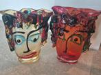 Murano glazen gezichtsvazen - stel of los, Antiek en Kunst, Antiek | Glas en Kristal, Ophalen of Verzenden