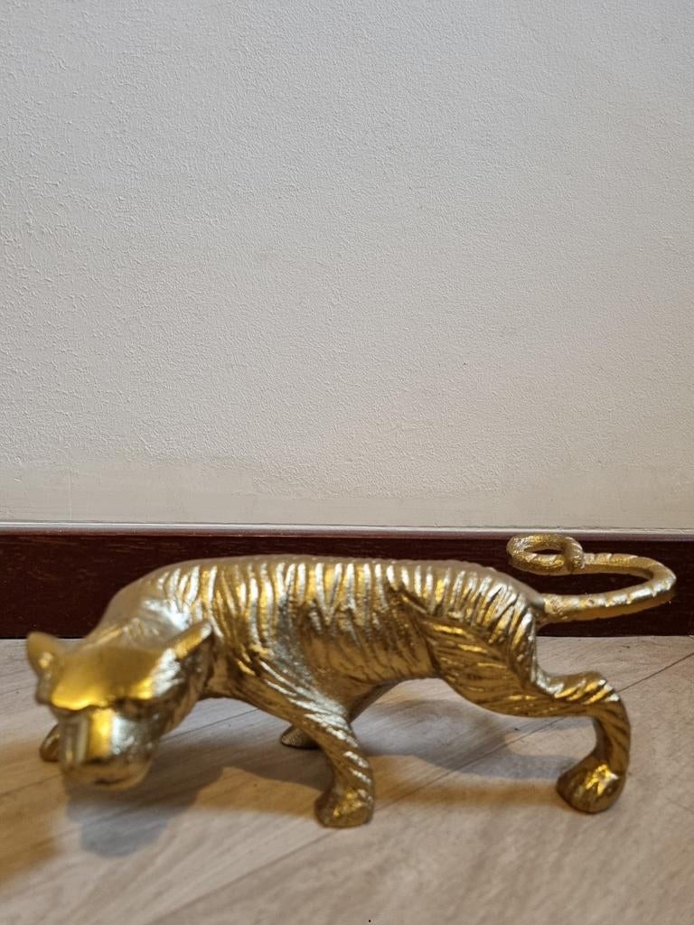 Beeld tijger, Antiek en Kunst, Antiek | Koper en Brons, Ophalen of Verzenden