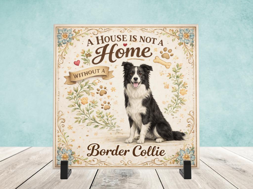 A House is not a Home Without a Border Collie - Tegel, Verzenden, Nieuw