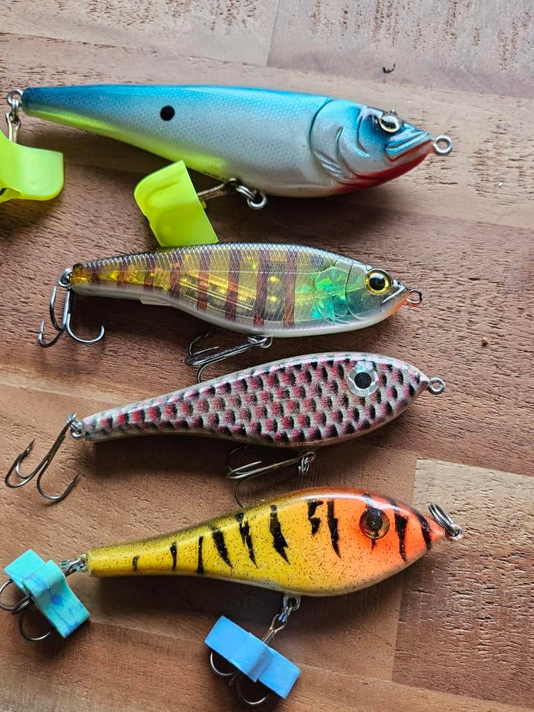 4x jerkbait, Ophalen of Verzenden, Zo goed als nieuw, Overige typen