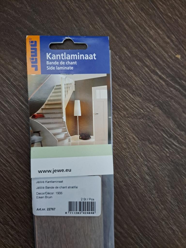 Jewe kantlaminaat eiken bruin, Doe-het-zelf en Verbouw, Minder dan 10 cm, Kunststof, Minder dan 50 cm, Ophalen of Verzenden