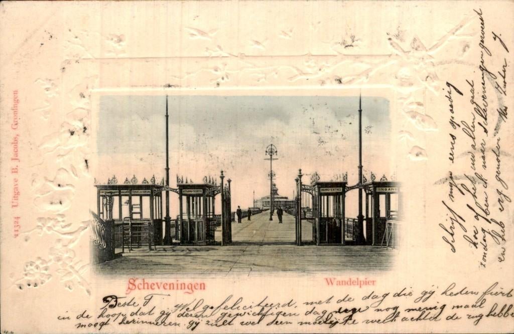 Scheveningen- Wandelpier, Ophalen of Verzenden, Voor 1920, Gelopen, Zuid-Holland