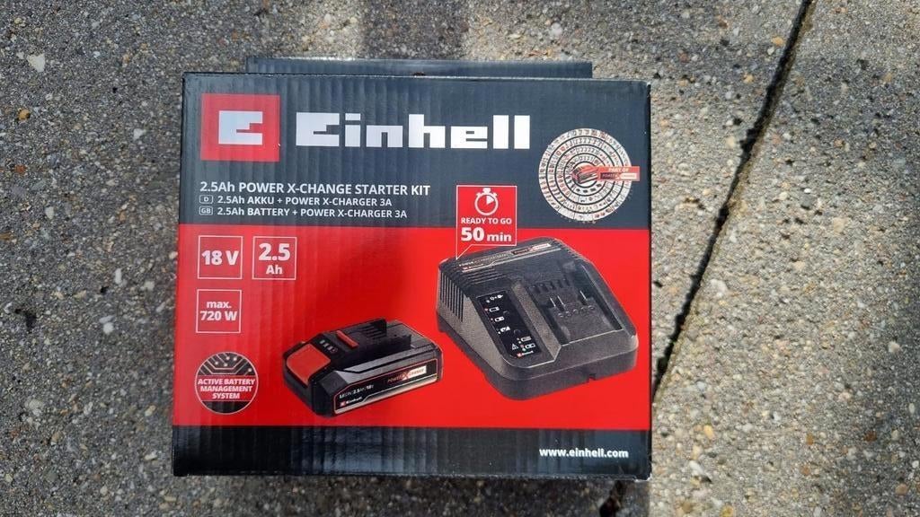 Einhell batterij met oplader, nieuw in doos., Ophalen, Nieuw, Boor- en Schroefmachine