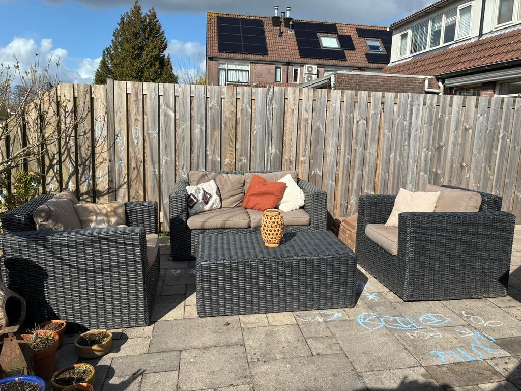 Loungeset, Tuin en Terras, Tuinsets en Loungesets, 4 zitplaatsen, Kunststof, Gebruikt, Ophalen of Verzenden