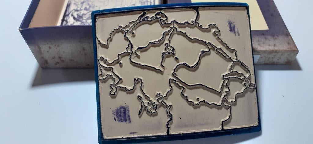 School stempel landkaart Zwitserland (430), Antiek en Kunst, Antiek | Schoolplaten, Ophalen of Verzenden, Aardrijkskunde