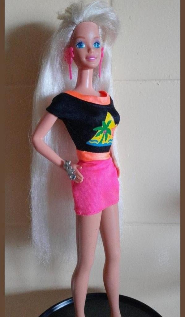Glitter hair barbie jaren 90, Ophalen of Verzenden, Gebruikt, Barbie
