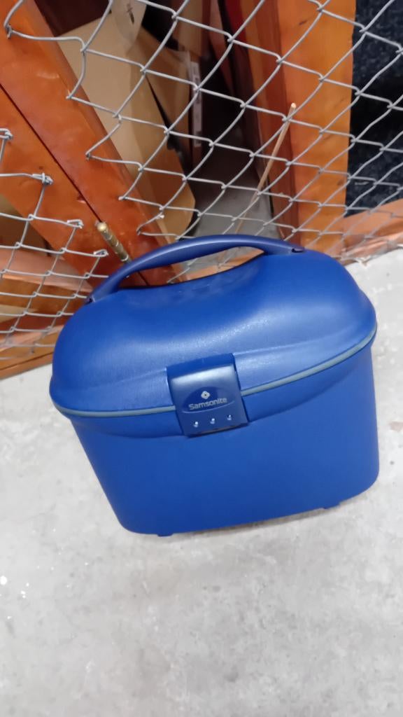 Samsonite Beauty cases blauw met cijferslot als nieuw, Ophalen of Verzenden, Nieuw, Blauw, Met slot
