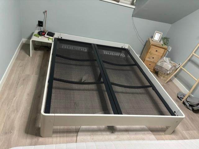 Ombouw Auping bed, Huis en Inrichting, Ophalen, Gebruikt, Wit, Tweepersoons