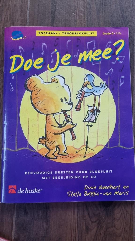 Doe Je Mee? Sopraan/Tenorblokfluit met CD, Ophalen of Verzenden
