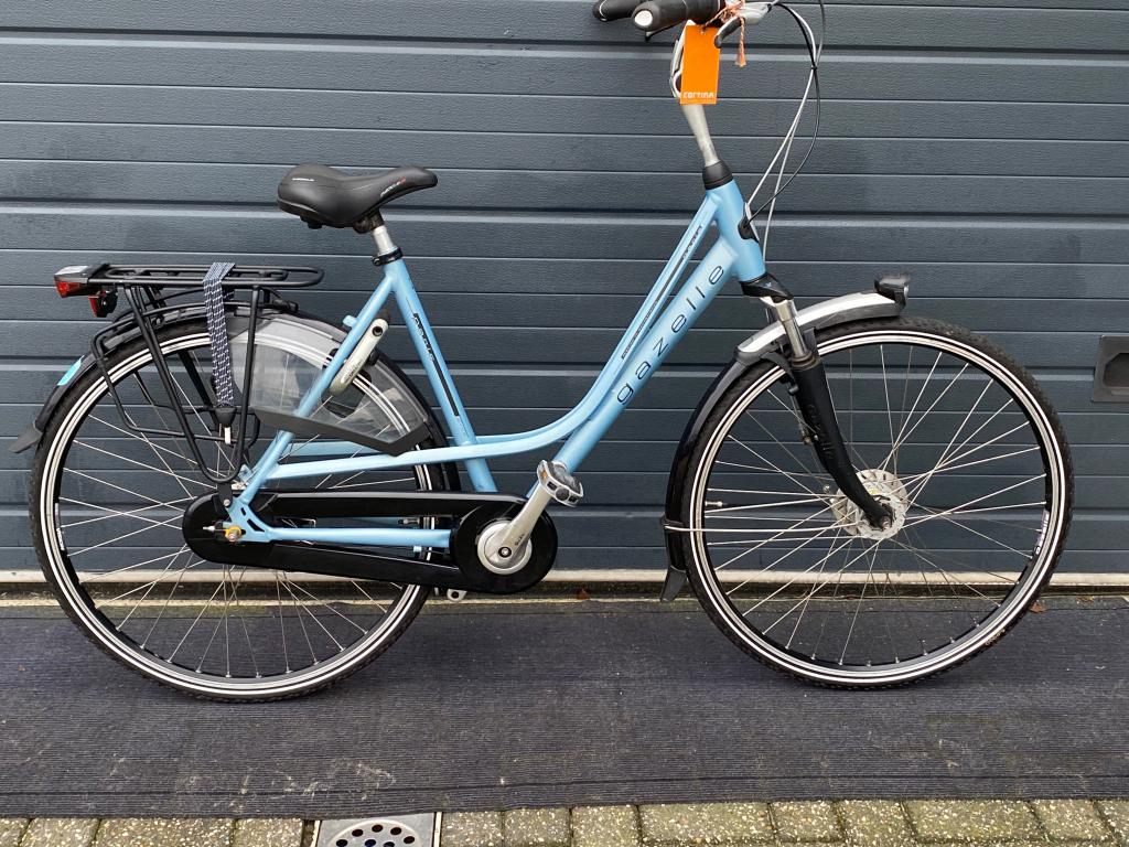 Gazelle paris c7 licht blauw mat D 53 cm, Ophalen, Gebruikt, Cleanbikes, Versnellingen