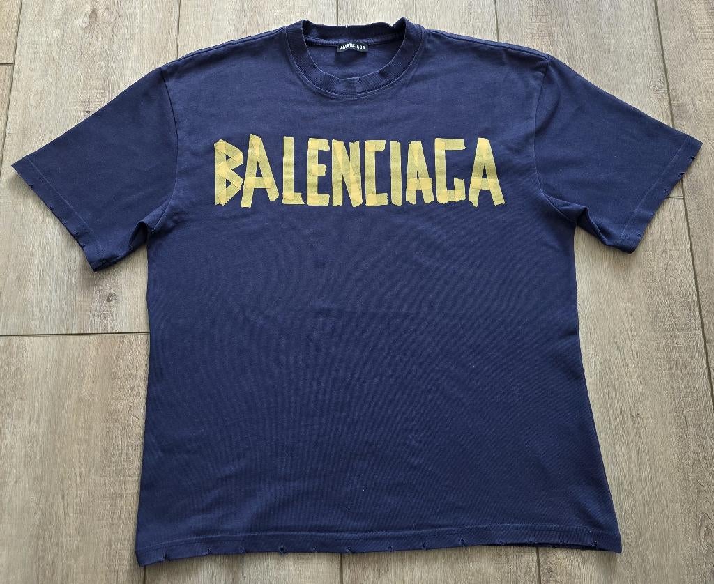 Balenciaga blauw t-shirt maat L, Maat 52/54 (L), Blauw, Nieuw, Ophalen of Verzenden