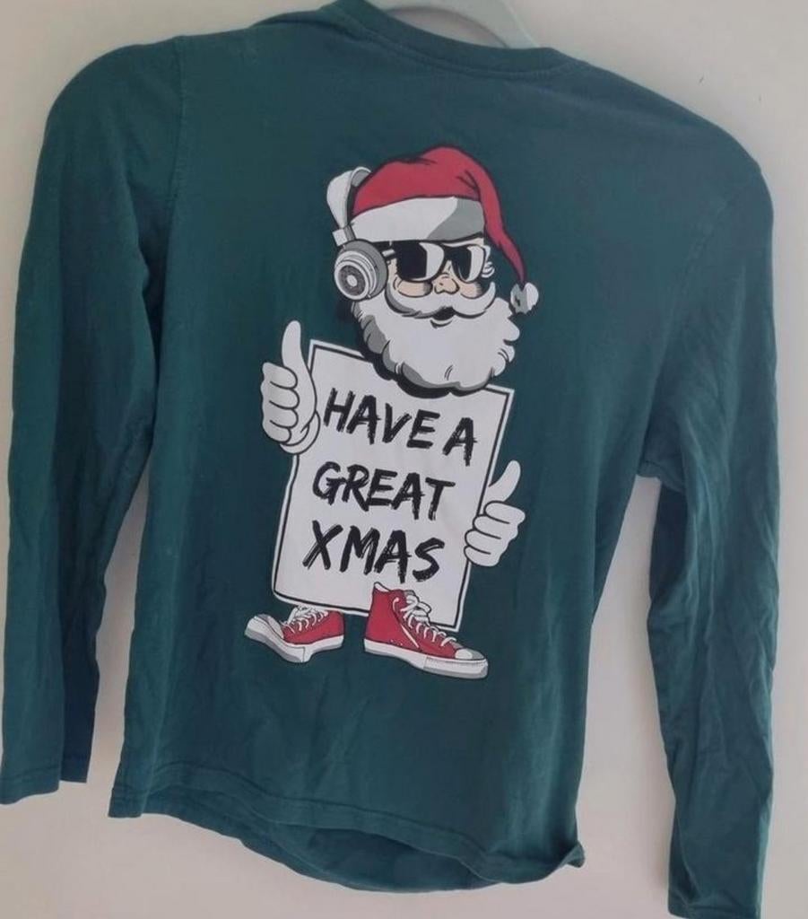 Leuke kerst longsleeve maat 164, Ophalen of Verzenden, Gebruikt, Jongen of Meisje, Shirt of Longsleeve