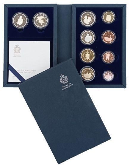PROOF set San Marino 2023 - 1 cent t/m 2 euro + 2x 2 euro CC, Postzegels en Munten, Munten | Europa | Euromunten, Verzenden, San Marino