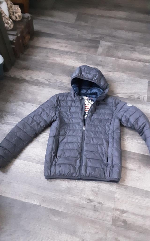 Donkerblauw  tussen door  jack 158__ 164 AMERICA  TODAY, Kinderen en Baby's, Kinderkleding | Maat 158, Ophalen of Verzenden, Zo goed als nieuw