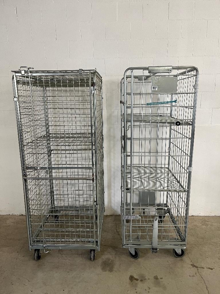 2 x rolcontainers in nette staat, 100 liter of meer, Ophalen, Zo goed als nieuw, Transportkar