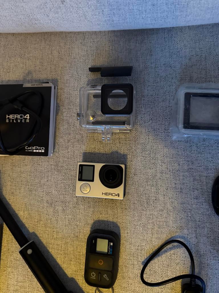 GoPro Hero 4 Silver compleet met accessoires, Audio, Tv en Foto, Actiecamera's, Ophalen, Zo goed als nieuw, GoPro