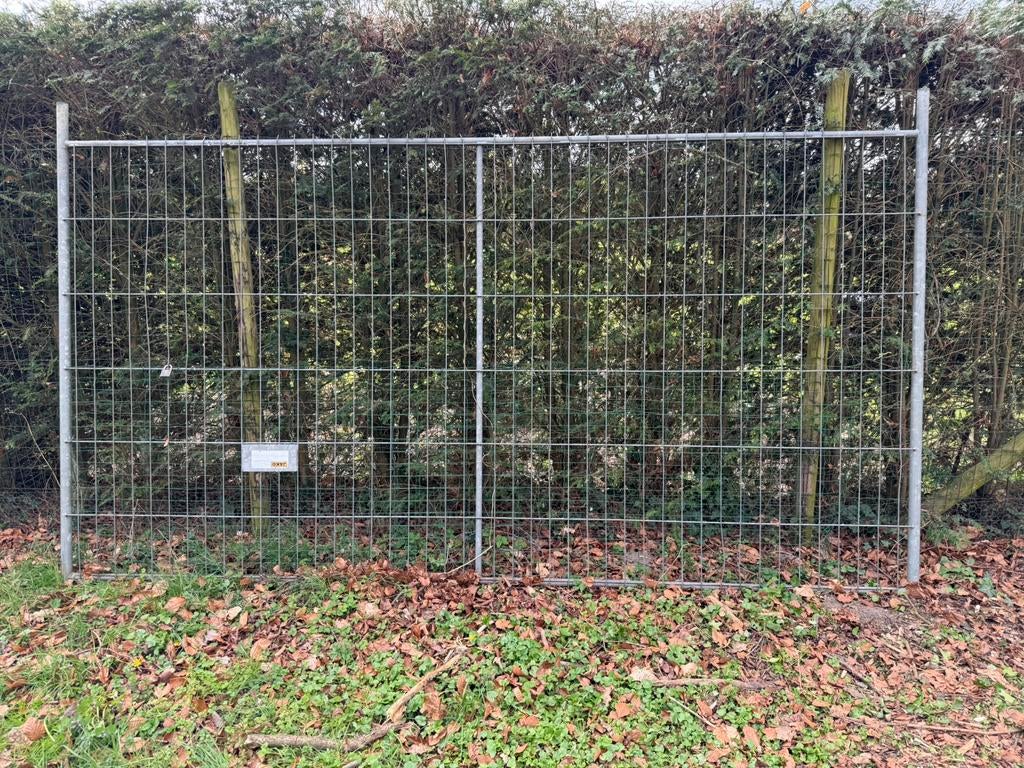 Bouwhek metaal, afm. 3.40 x 1.80, Ophalen, Gebruikt