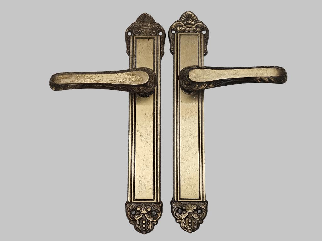 Setje vintage Bronskleurig Deurbeslag set nr.3, Antiek en Kunst, Ophalen of Verzenden