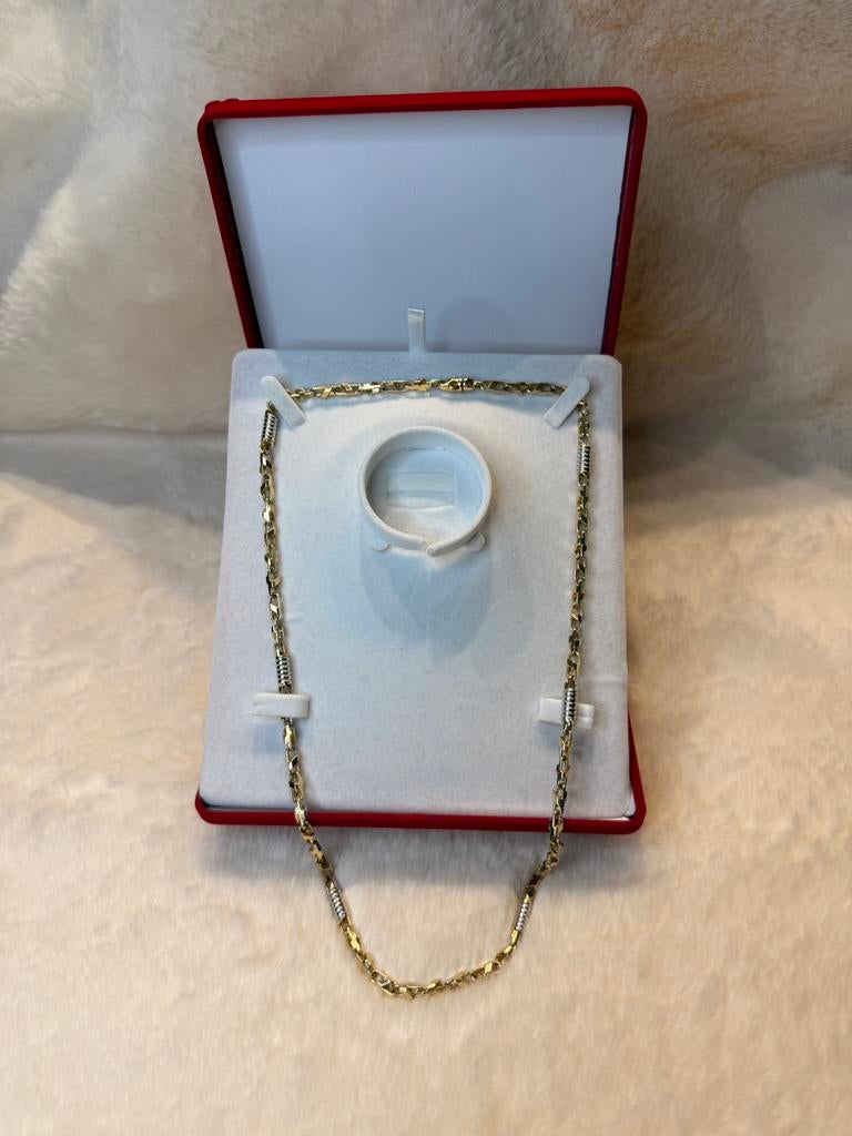 Monte Carlo 14k gold chain 80g, Ophalen, Zo goed als nieuw, Goud, Goud