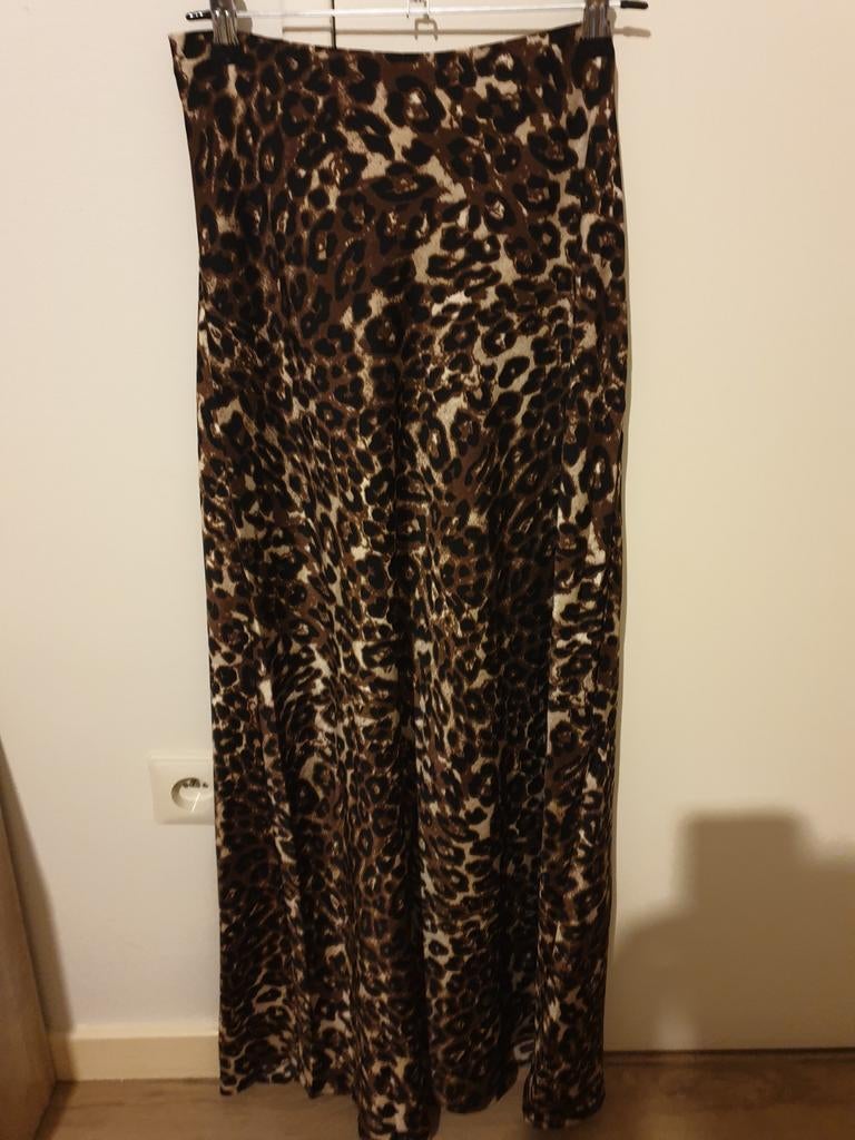 Lange rok,, panterprint, bruin, Guts&Gusto, maat XS, zgan, Kleding | Dames, Rokken, Zo goed als nieuw, Maat 34 (XS) of kleiner