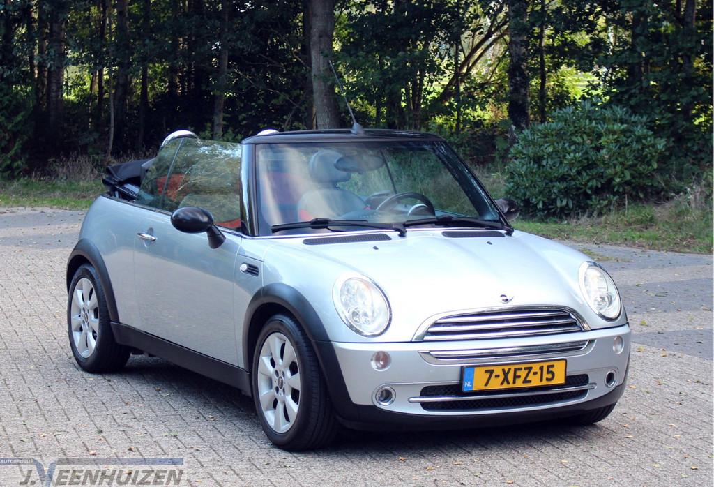 MINI Cabrio 1.6 One Pepper | 2004 | Airco | Stoelverwarming, Auto's, Gebruikt, 4 cilinders, Cabriolet, 4 stoelen