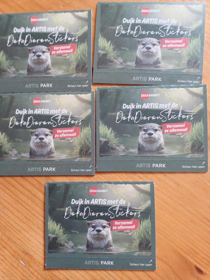 7 dichte pakjes dekamarkt Deka Artis Dieren Stickers, Verzamelen, Stickers, Nieuw, Ophalen of Verzenden