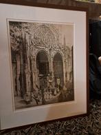Ets Hendrik de Laat - Basiliek St. Jan Haarlem, Antiek en Kunst, Kunst | Etsen en Gravures, Ophalen