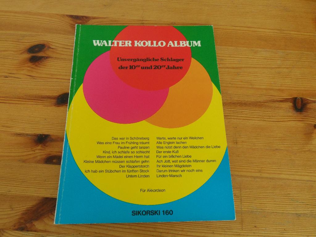 Walter kollo album - hans george schutz, Ophalen of Verzenden, Zo goed als nieuw, Artiest of Componist, Accordeon