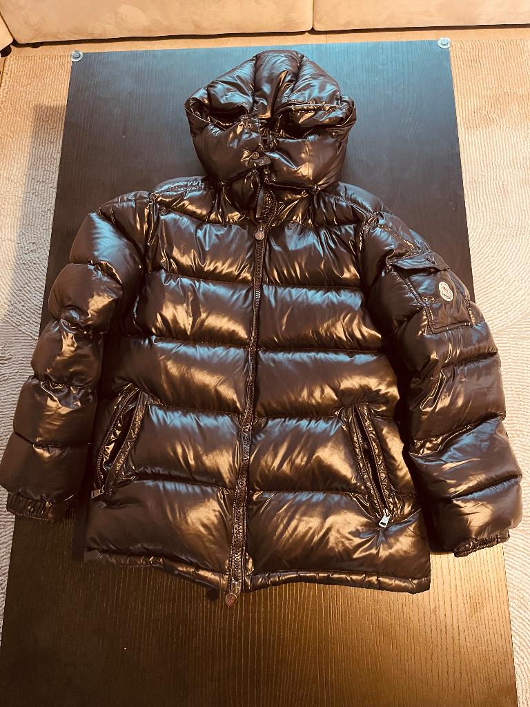 Moncler Maya, Kleding | Heren, Jassen | Winter, Gedragen, Maat 56/58 (XL), Zwart, Ophalen