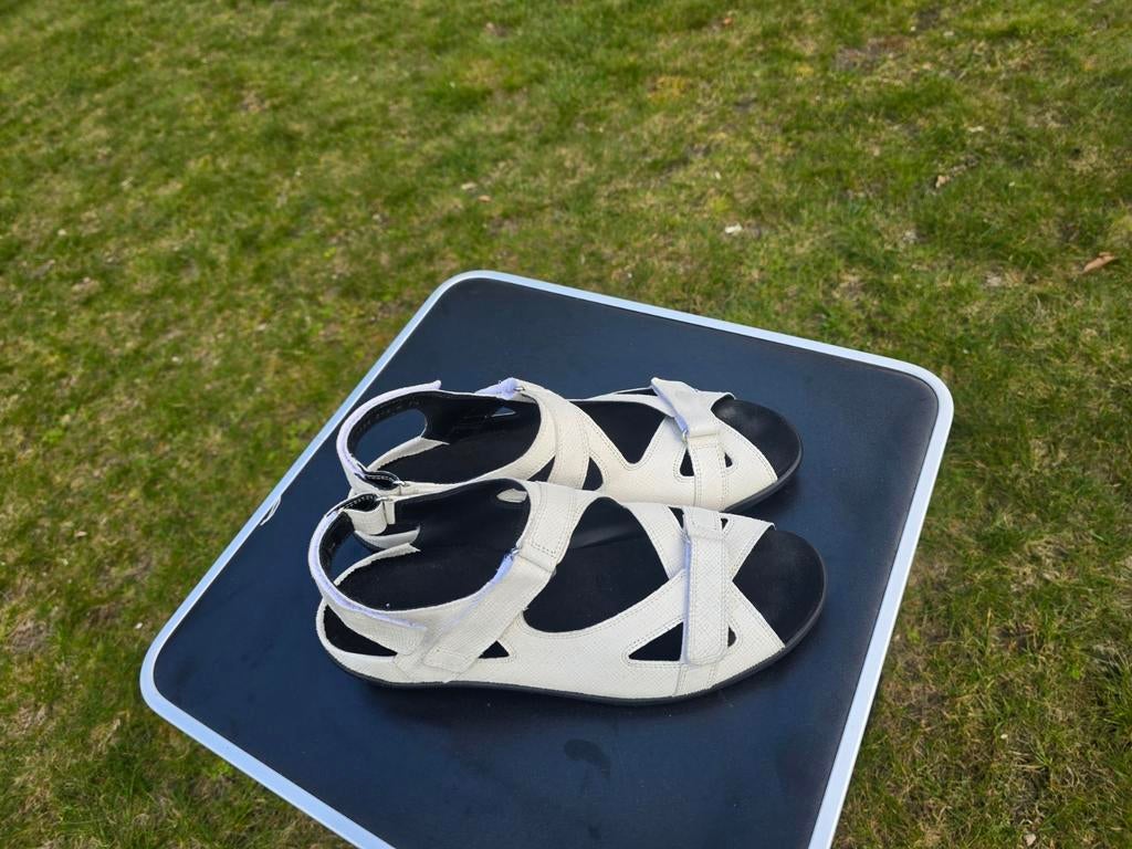 Durea off white witte sandalen maat 7,5 41 zgan wijdte H, Kleding | Dames, Schoenen, Durea, Wit, Zo goed als nieuw, Sandalen of Muiltjes