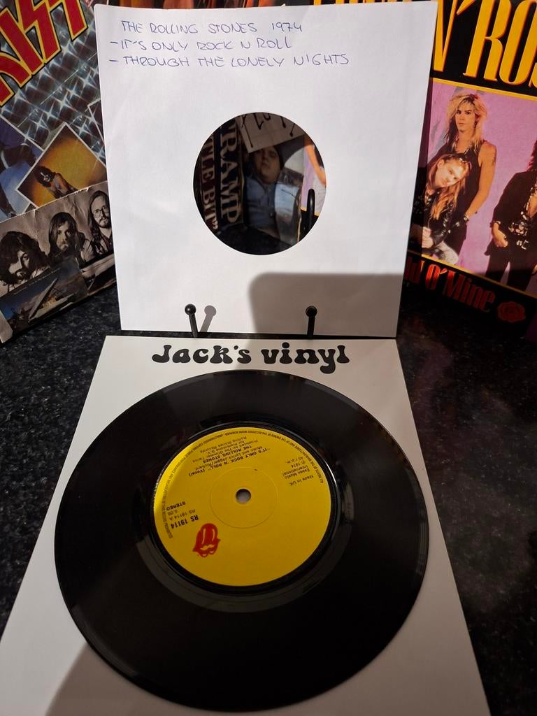 The Rolling Stones - It's Only Rock 'n Roll (Single) 1974, Beschermende buitenhoes, Ophalen of Verzenden, Gebruikt, Overige formaten