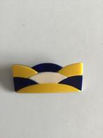 Lea Stein Broche 'Opgaande Zon' in Retro Stijl, Overige materialen, 4 tot 7 cm, Gebruikt, Geel