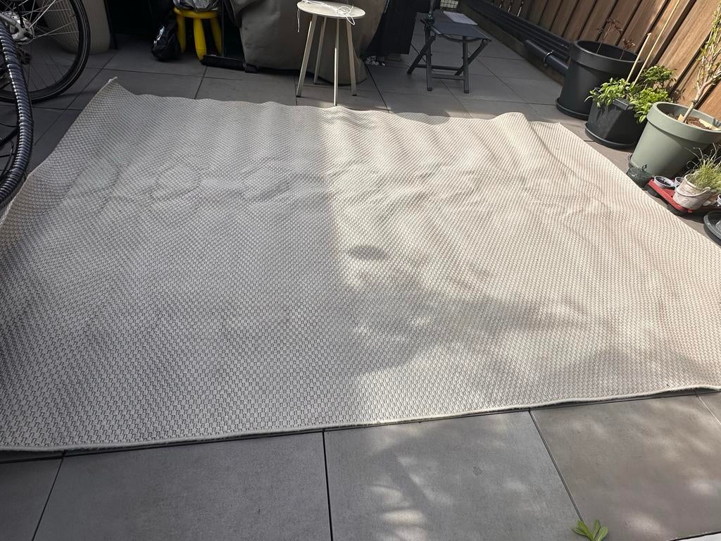 IKEA Morum Vloerkleed 200x300 cm - Gebruikt, moet gereinigd, Ophalen, Gebruikt, Beige, 200 cm of meer