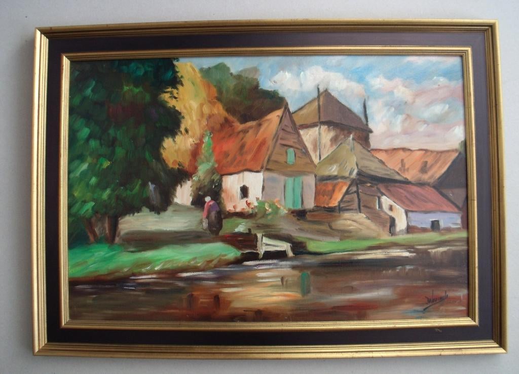 J. Wessels - Hollandse School - olieverf op board, Antiek en Kunst, Ophalen of Verzenden