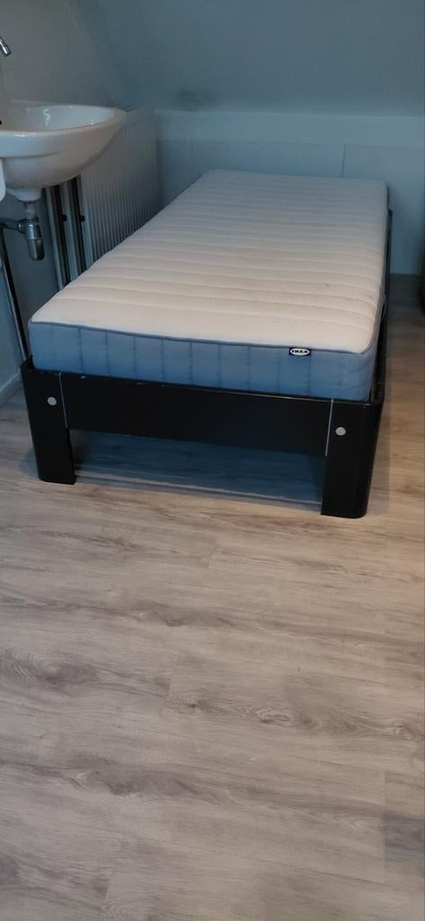 Compleet Auping Auronde bed incl Auping lattenbodem & matras, Huis en Inrichting, Ophalen, 90 cm, Eenpersoons, Zwart