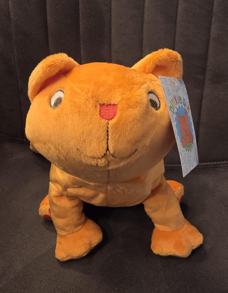 Dikkie Dik knuffel - 30cm - Nieuw met kaartje, Oranje, Overige karakters, Nieuw, Ophalen of Verzenden